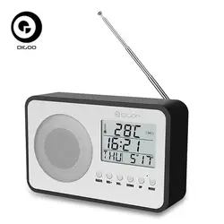 Digoo DG FR600 SmartSet Беспроводной древесины Винтаж цифровой FR радио-будильник Сабвуфер Звук с Температура Дисплей