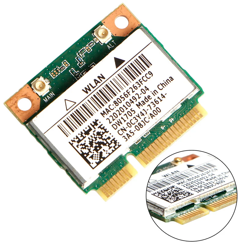 Intel Qualcomm Atheros QCWB335 와이파이 미니 무선 카드 CN-0C3Y4J Dell DW1705