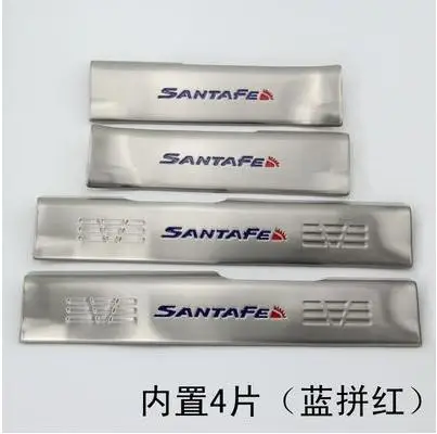 Для 2013 hyundai Santa Fe ix45 Высокое качество нержавеющая сталь внутренняя Накладка/дверной порог - Цвет: 11