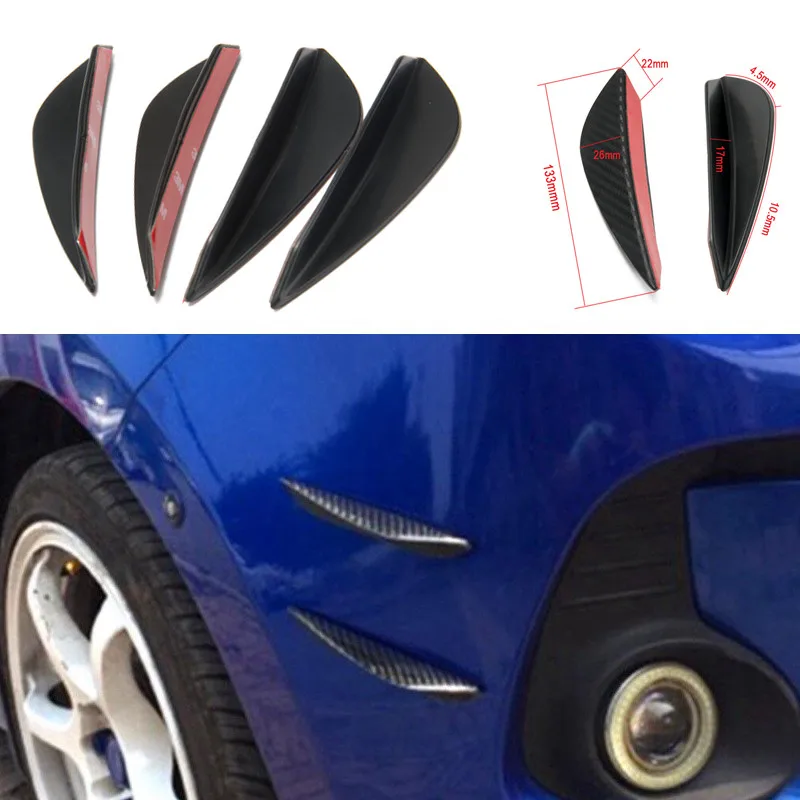 4 шт. передний бампер из углеродного волокна|bumber lip|front bumbercarbon fiber front lip |