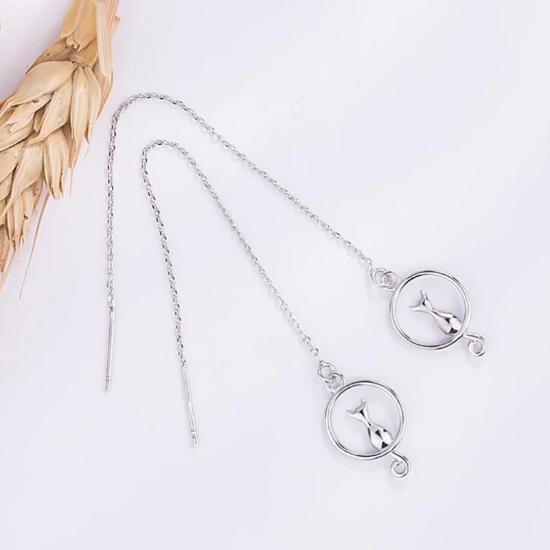 

Shuangshuo Korean Fashion Jewelry Round Cat Stud Earrings Cute Cat Earrings Women's Clothing Accessories boucle d'oreille bijoux