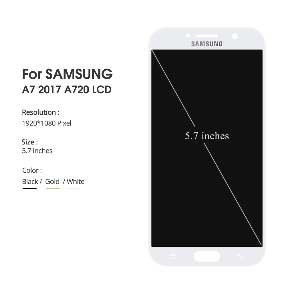 A720F lcd для samsung Galaxy A7 SM-A720F A720F A720 дисплей сенсорный экран дигитайзер в сборе для samsung A720 экран lcd