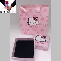 OMHXFC оптом модные элегантные милые Cat розовая бумага Упаковочные аксессуары ювелирные изделия Diaplay коробка подарочная упаковка сумка GB15