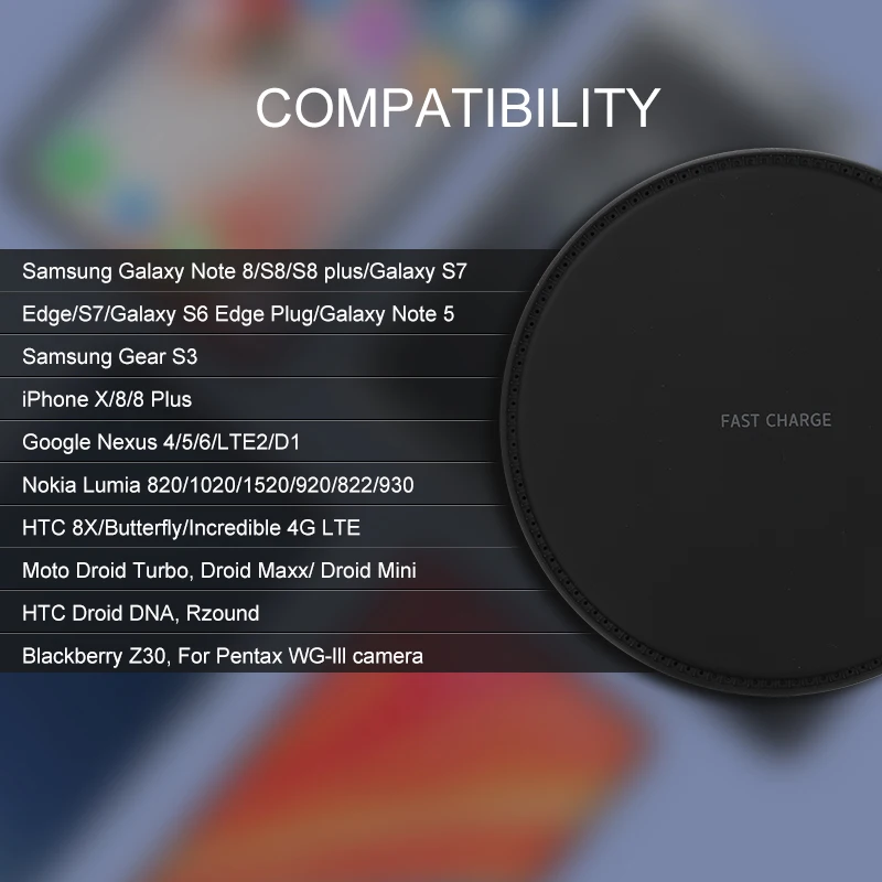 SeenDa 10 Вт Qi Беспроводное быстрое зарядное устройство для iPhone X 8 Plus быстрая