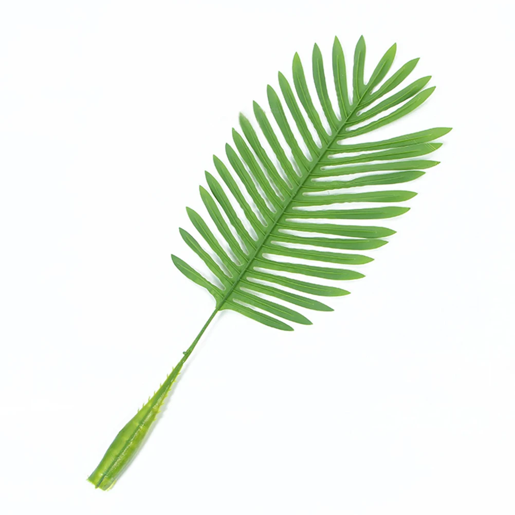 10pcs Artificial Tropical Palm Leaves Green Single Fake Leaf For Home