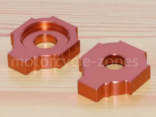 Pair Orange Motorcycle CNC Rear Axle Spindle Chain Adjuster Blocks For KTM DUKE RC 125/200/390 | Автомобили и мотоциклы