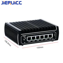 Firewall mini pc with fanless aluminum design DDR4 RAM. 6 LAN PORT.1 COM,4PCS USB 3.0 Port,fast and stable for VPN router