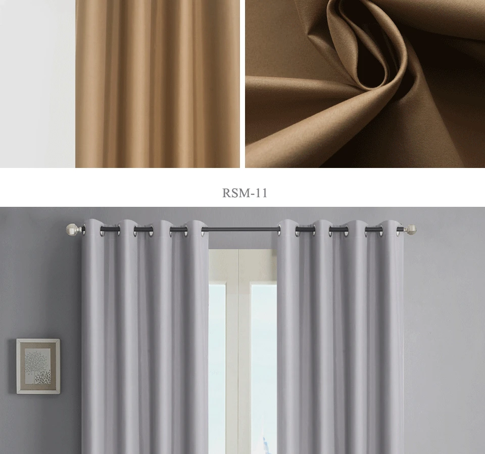 100% Shading Blackout Curtains for Bedroom Thick Touch Feeling Modern Curtains for Living Room Kitchen Treatment Drapes Custom