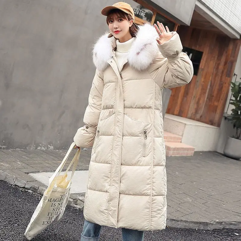 

2019 New X-Long Coats Women Winter Jacket Cotton Padded Warm Thicken Ladies Coat Long Parkas Casual Windbreaker