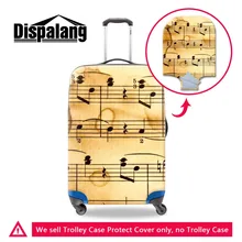 Музыкальная Тележка Багажная крышка спандекс водонепроницаемый чемодан Защитные чехлы для девочек геометрический Чехол для багажа для 18-30 дюймов