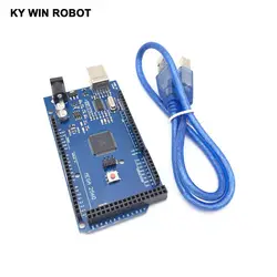 Мега 2560 R3 Mega2560 REV3 (ATmega2560-16AU CH340G) доска на USB кабель, совместимый для Arduino с USB кабель