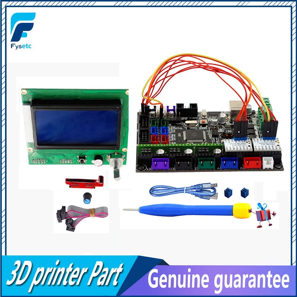 

Gen L v1.0 Integrated Mainboard Gen-L V1.0 Board Fit Ramps1.4/Mega2560 R3 + New 12864 LCD + 2pcs TMC2130 V1.1 SPI