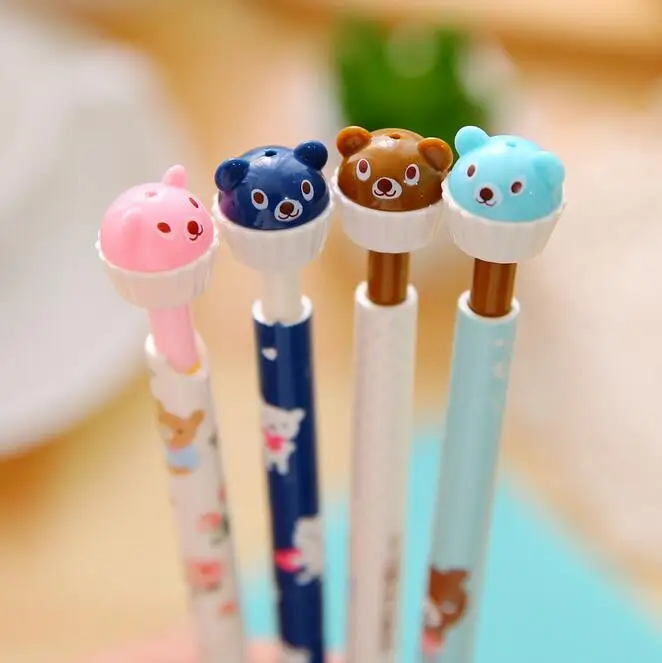 

40pcs/lot Cute Bear Cup Cake design 0.5mm mechanical pencil office school Stationery supplies