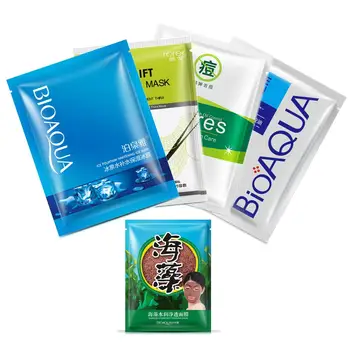 

ROREC 10Pcs Anti-Acne Hydrating Moisturizing Face Lift Mask Skin Care Seaweed Nourishing Remove Blackheads Korean Skin Care