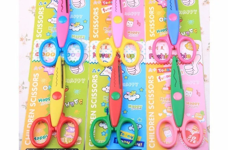 Декоративные ремесло границы Scissor фигурный край Школа Ножницы DIY для скрапбукинг ручной работы дети Работа карты безопасный