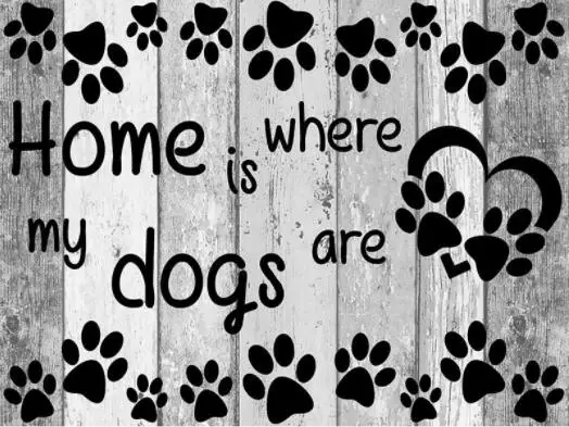 

TOUOILP square full Diamond Painting Home Is Where My Dog
