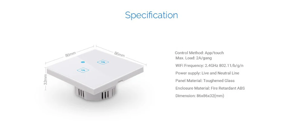 Сенсорный переключатель Ewelink, Wi-Fi, 2,4G, сенсорный выключатель для умного дома, настенная панель, стандарт ЕС/Великобритании, умный светодиодный Wifi контроль Alexa