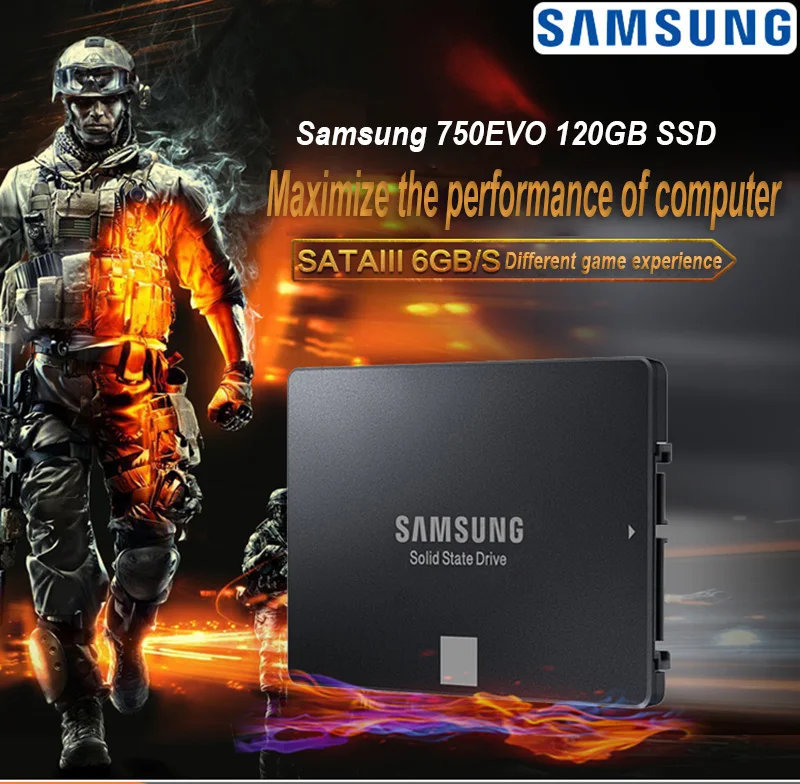 Samsung 750/850EVO 120GB 250GB 2.5Inch SATA 2.0 Internal SSD For Notebook Desktop PC Solid State Drive Without Retail Packaging -