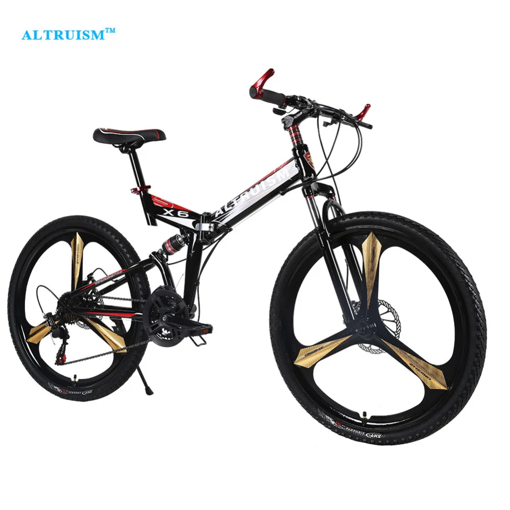 Altruism X6 21 Speed Folding Bike Bicycle Mountain Cycling Bicicleta 26 Steel Bicicletas Mens Mountain Bisiklet Taga Stroller