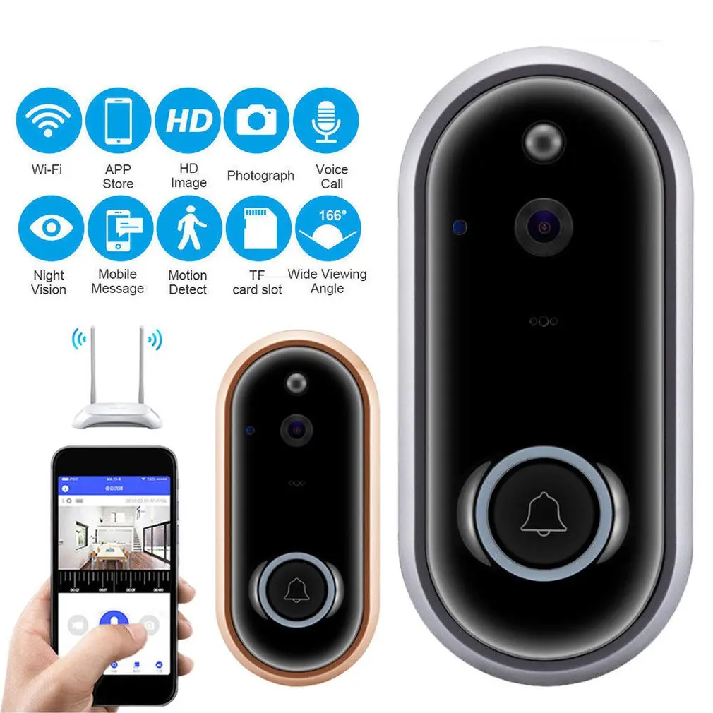 720P Wireless Doorbell Camera WiFi Video Door Intercom IR Security Bell Phone 720P Wireless Doorbell Camera WiFi Video Door Intercom IR Security Bell Phone