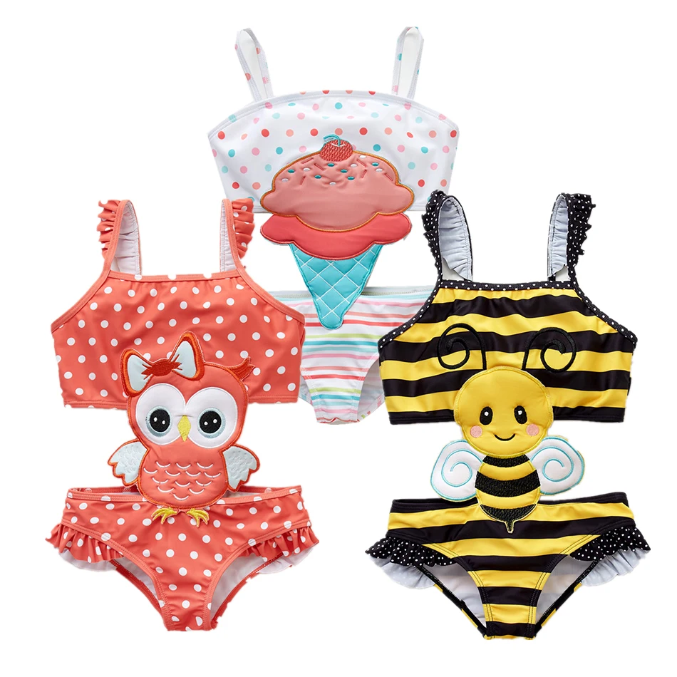 

Summer Girls Woodpecker Bee Swimwear Swimsuit Infant Baby Girls Swimsuits Pieces Bath Swimwear