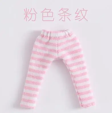 Новая Одежда для кукол спортивные штаны в полоску для ob11 Одежда для кукол для ob11, holala, obitsu11, 1/12 bjd аксессуары для кукол Одежда для кукол - Цвет: 11 stripe pink