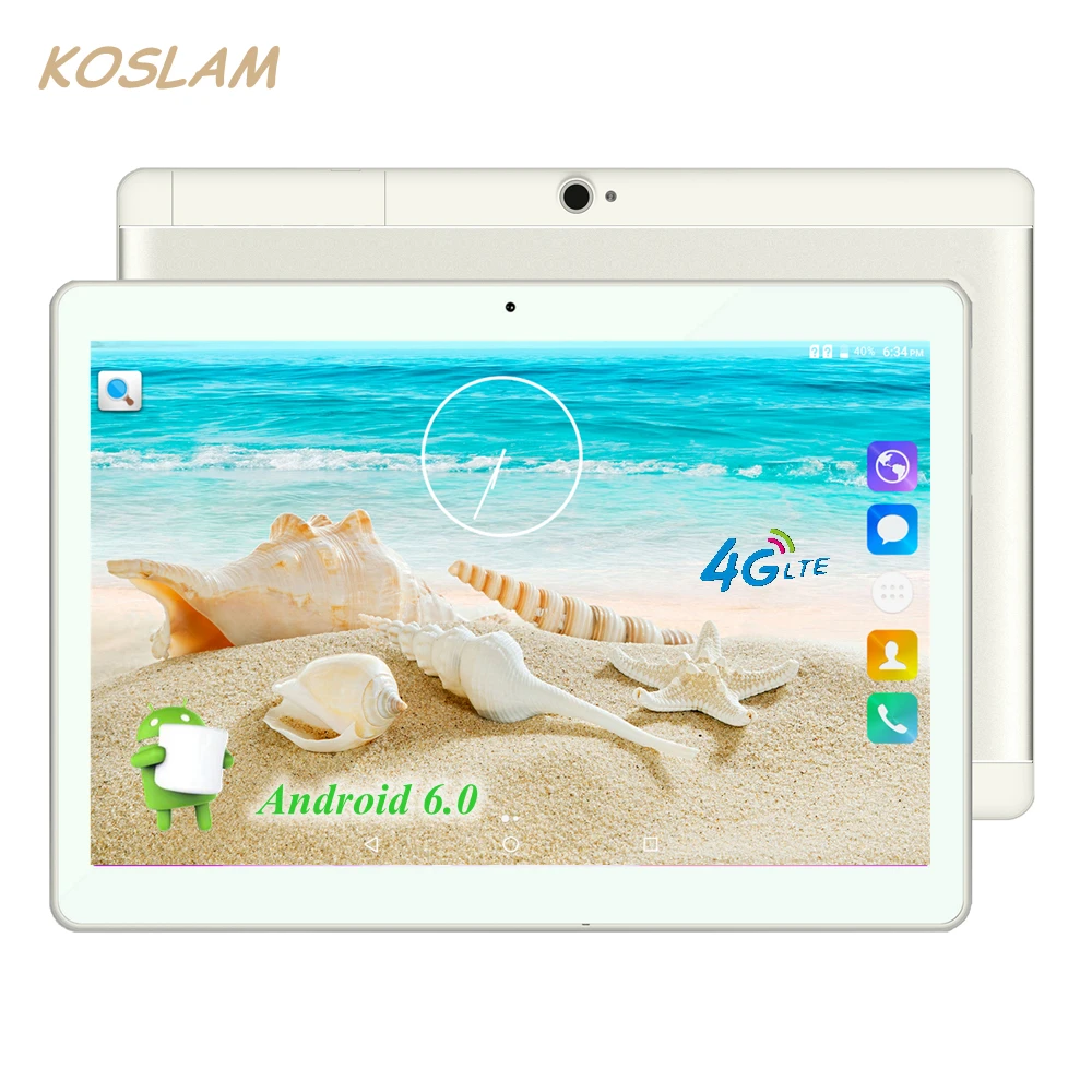 New 10.1 Inch Android 6.0 Tablets PC 1920x1200 IPS Quad Core 2GB RAM 16GB ROM Dual SIM Card 4G LTD FDD Phone Call 10.1