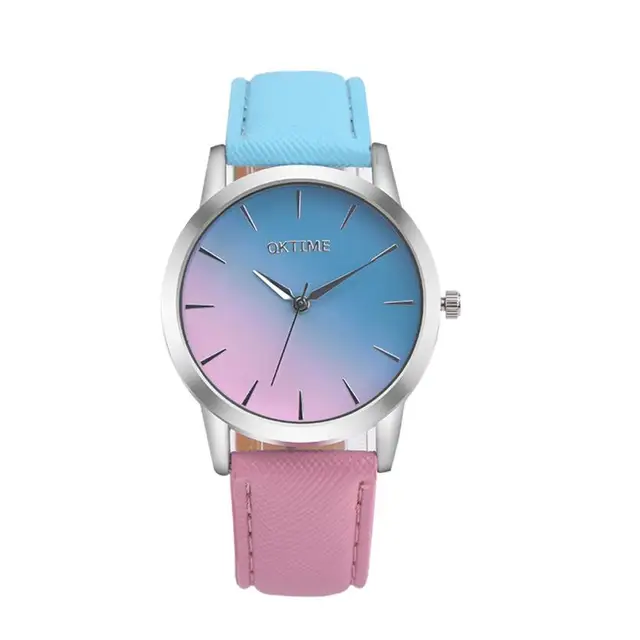 Women Watch Quartz Wrist Watch Retro Rainbow Design Casual Leather Band Ladies s Women Watch Quartz Wrist Watch Retro Rainbow Design Casual Leather Band Ladies s