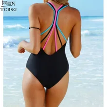TCBSG Новое поступление, слитный купальник, женский ретро купальник, летний купальник, Одноцветный купальник, пляжная одежда, боди, монокини