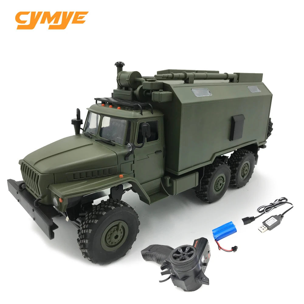 

Cymye B36 Ural 1/16 2.4G 6WD RC Car Military Truck Rock Crawler Command Communication Vehicle RTR Toy Auto Army Trucks