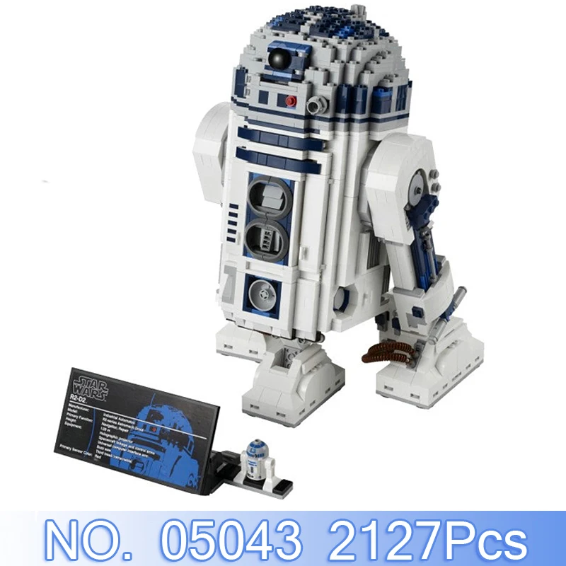 Лепин 05043 2127 шт. Звездные войны серии R2-D2 Робот Модель Строительство наборы фигурки ниндзя совместимы игрушки для детей 10225