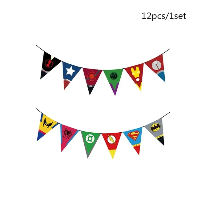 

Superhero Avengers Banner Ironman Batman Superman Baby Shower Birthday Party Decorations Kids Event Party Supplies