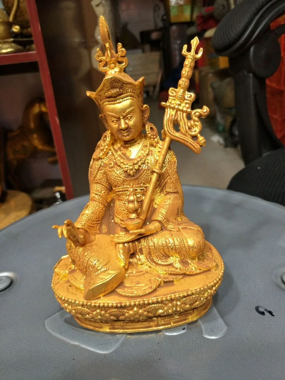 

Antique QingDynasty Gold Buddha statue found near the tomb of the emperor,Hand-carved crafts,best collection& adornment
