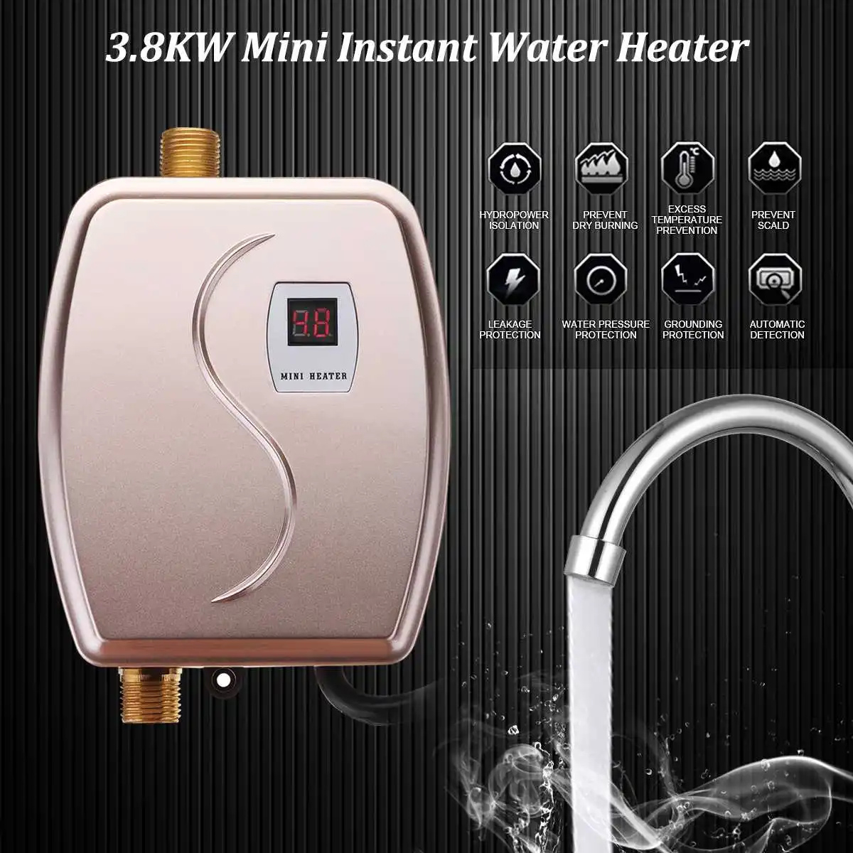3800 w aquecedor de água elétrico instantâneo