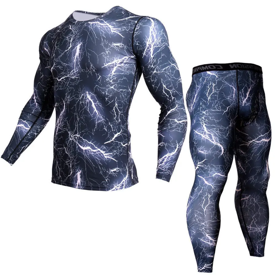 mens silk long underwear Thermal Underwear Men Winter Camouflage Sports Cycling Base layer Men Workout set Compression thermal underwear rashgard male best mens long underwear Long Johns