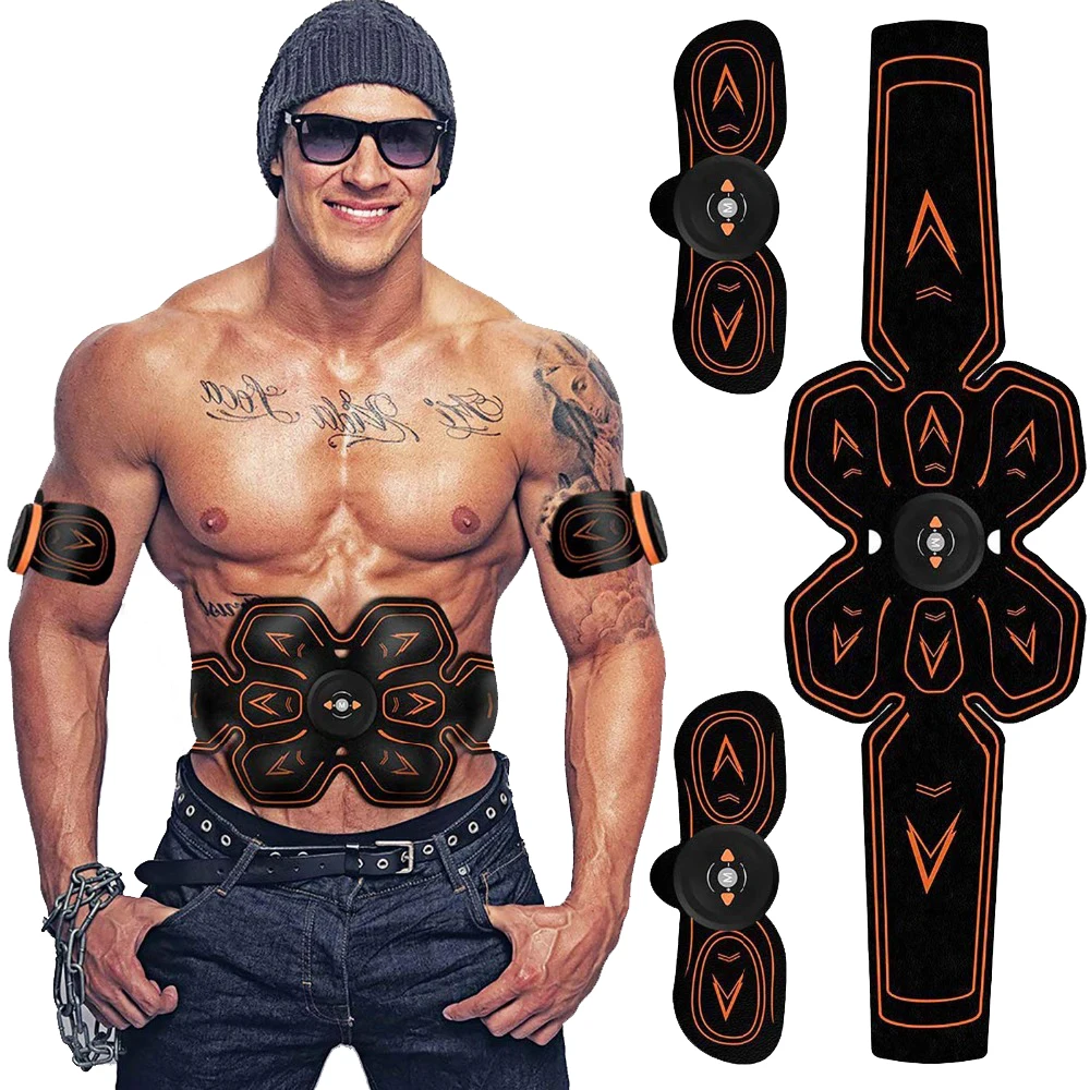 

Muscle Stimulator Abdominal Musculaire Electro Stimulateur ABS EMS Home Gym Belly Arm Leg Massage Slimming Bandage USB Charged