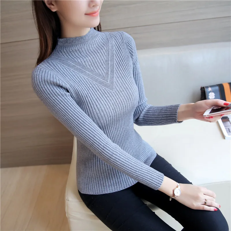 Корейская мода свитер женщин 7235, осенние и зимние женские вязаный свитер 30-5 видов цветов кардиган