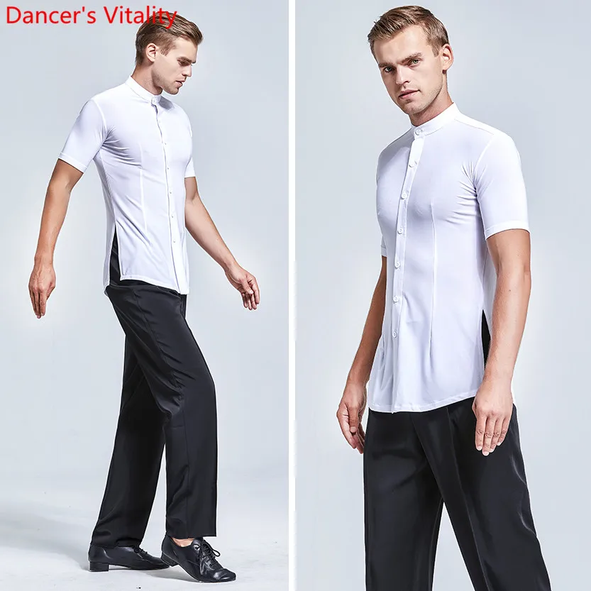 Men's Ballroom Dance Suit Adult Latin Dance Practice Clothes Tops And ...