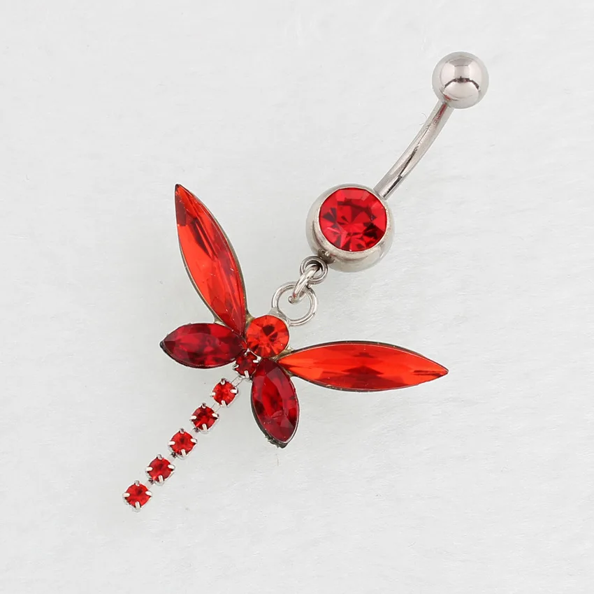 Dragonfly Body Piercings Jewelry Navel Ring Belly Buttons Rings Percing