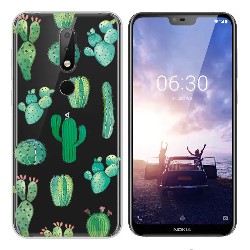 Fashion Soft Silicone TPU Case for Nokia 2 3 5 6 7 2017 Nokia X6 2018 Painted Back Case Cover for Nokia 6 2018 7 8 3.1 6.1 Case  (1)