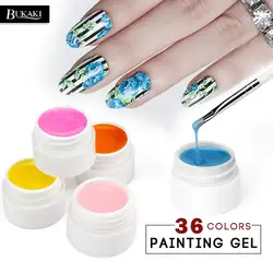 BUKAKI паук гель Draw Лак для ногтей Nail Art УФ гель Лаки сахарный гель Краски 3D акрил Гибридный ногти нужно Топ базовый слой грунтовки