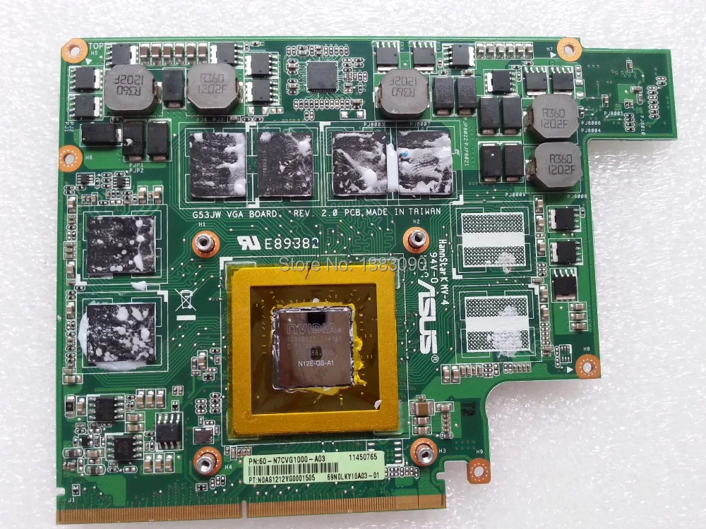 High quanlity G53JW VGA REV:2.0 BOARD Video Card Graphic card For ASUS Nvidia N12E-GS-A1