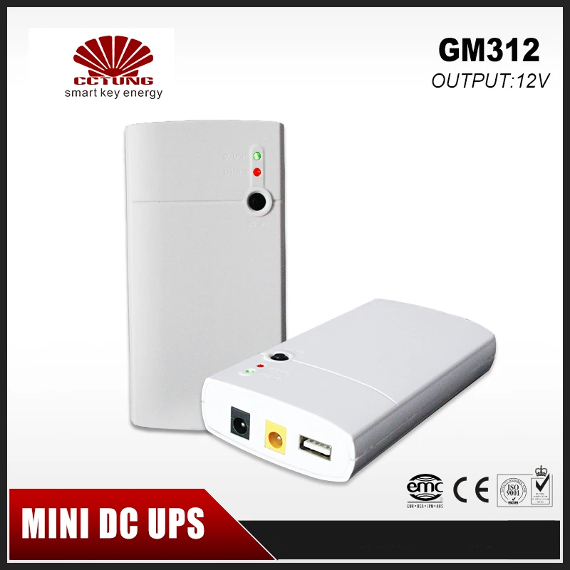GM312 Мини Портативный UPS с 12 В вход двойной 5 в 12 В выход с 7.8Ah литиевая батарея для длительного времени резервного копирования для системы видеонаблюдения маршрутизатор