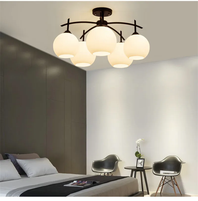 

North Chandelier Living Room Iron Art Living Room Suspension Light Bedroom Dining Room Lamp