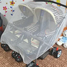 Double Baby Infants/Twins White Mosquito Net Pram Pushchair Cover Carriage For Baby Stroller