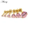 gold pink cz