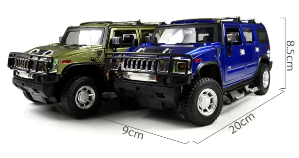 1:24 Hummer H2 модель автомобиля сплав модели автомобиля высокая имитационная модель джип внедорожные транспортные средства