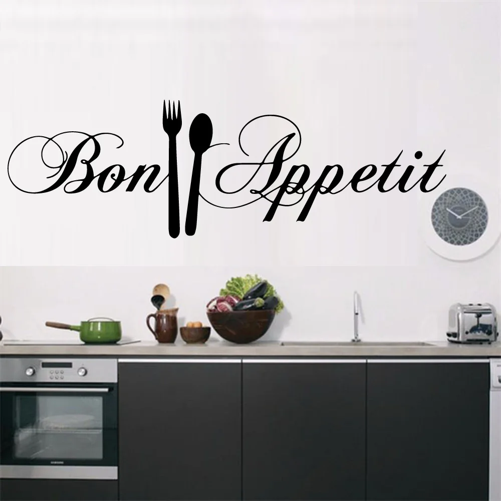Large Kitchen Wall Sticker Cuisine Coffee Vinyl Stickers poster house Decoration Accessories Mural Decor Wallpaper wallstickers