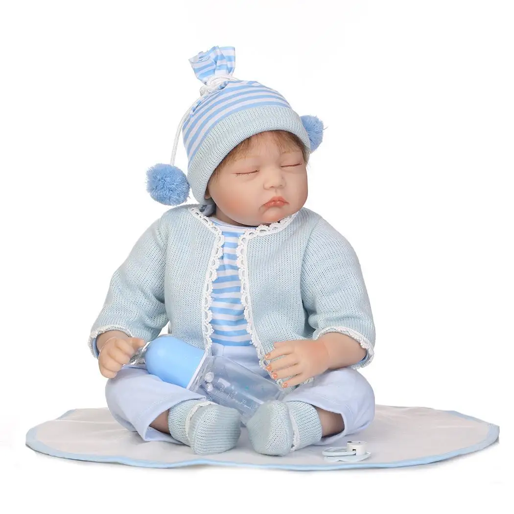 Детские мягкие силиконовые реалистичные с одеждой синий Reborn от 2 до 4 лет Детские Куклы Коллекционные, подарок, Playmate