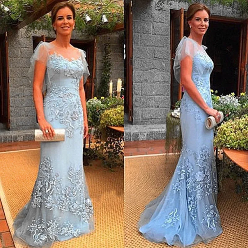 Elegante Madre De Los Vestidos de Novia Más Tamaño Apliques de Encaje